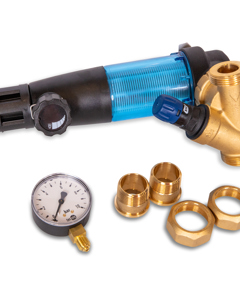 Pressure reducer+filter Duo DFRII 1" 1.5-6bar w/manometer